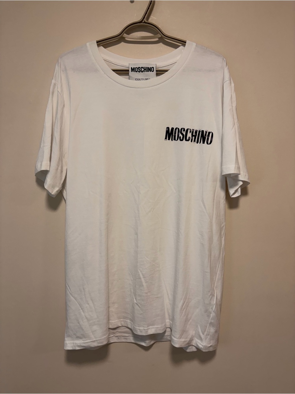 Moschino Couture! “Belt Logo” T-Shirt - Size 42